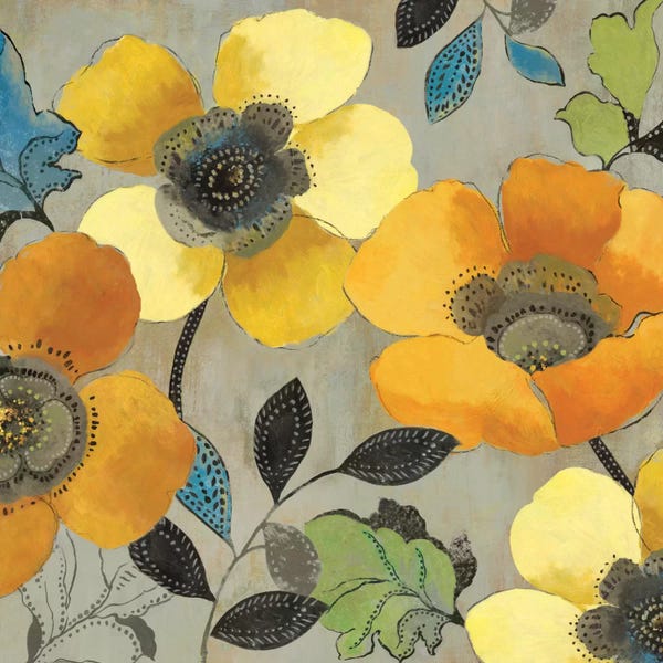 Poppies: Yellow And Orange Poppies II by Allison Pearce