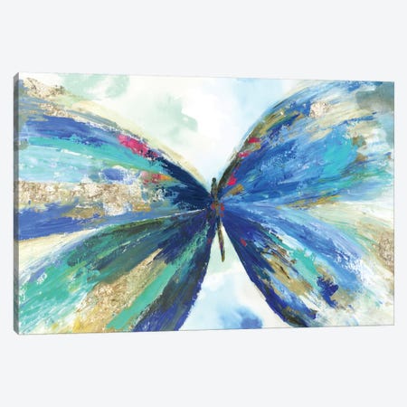 Blue Butterfly Canvas Print #ALP233} by Allison Pearce Canvas Print