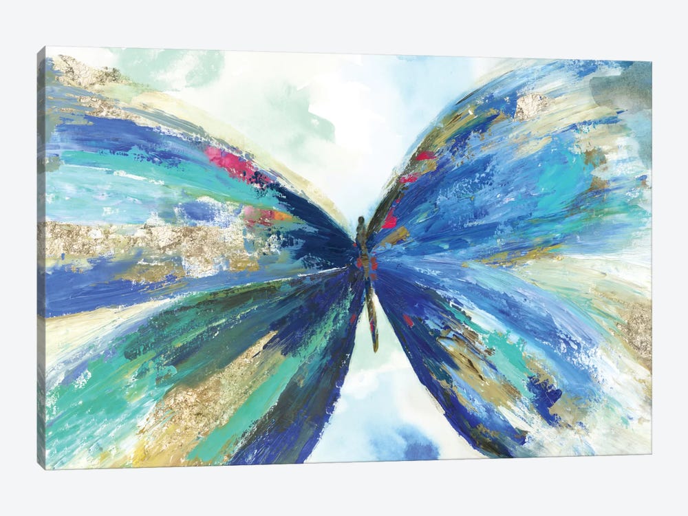 Blue Butterfly by Allison Pearce 1-piece Canvas Art Print