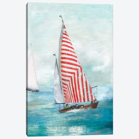 Red Sails Canvas Print #ALP241} by Allison Pearce Canvas Artwork