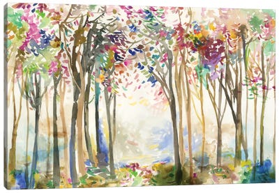 Sunny Path II Canvas Art Print - Tree Art