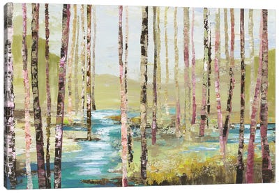 Group Of Birch Canvas Art Print - Home Staging Living Room