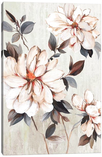 Growing Floral Canvas Art Print - Magnolia Art