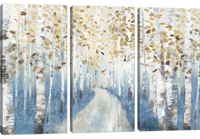 New Path I Canvas Art Print - 3-Piece Tree Art