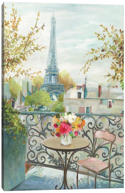 Paris At Noon Canvas Art Print - The Eiffel Tower