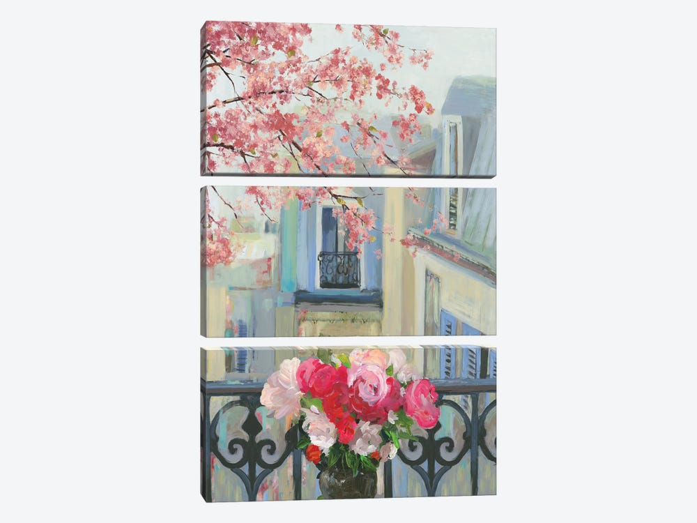 Paris In The Spring II by Allison Pearce 3-piece Canvas Wall Art