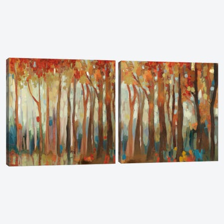 Marble Forest Diptych Canvas Print Set #ALP2HSET003} by Allison Pearce Canvas Wall Art