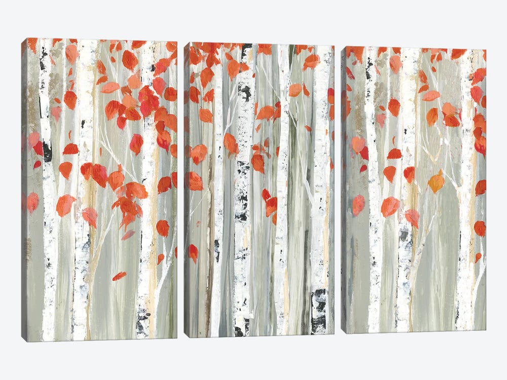 Red Leaves by Allison Pearce 3-piece Canvas Artwork