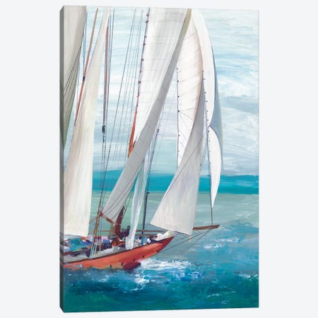Single Sail I Canvas Print #ALP304} by Allison Pearce Canvas Art