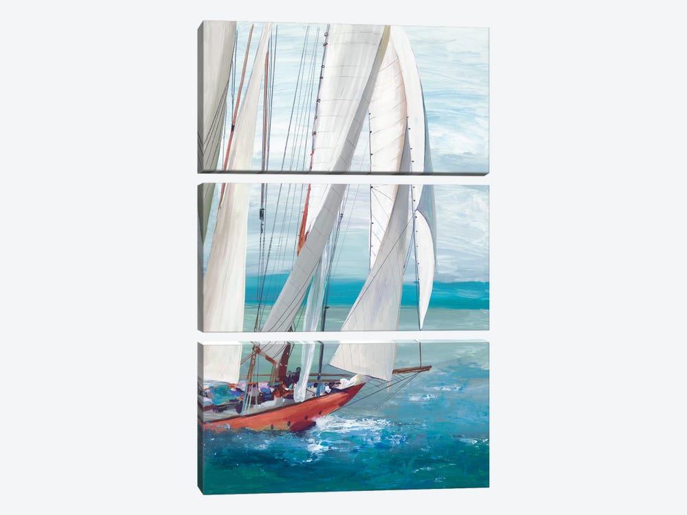 Single Sail I by Allison Pearce 3-piece Canvas Artwork