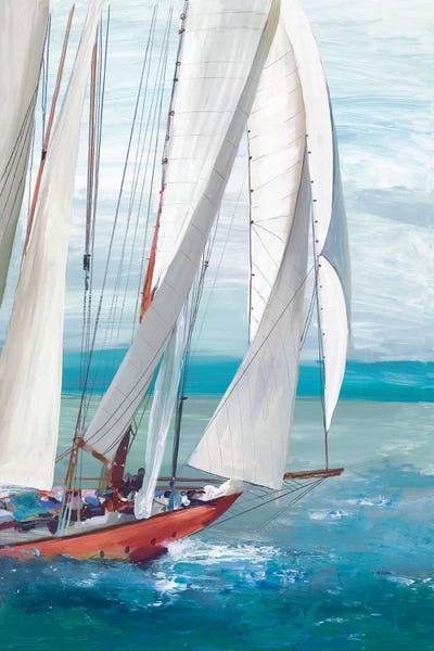 Nautical Living Room: Single Sail I by Allison Pearce