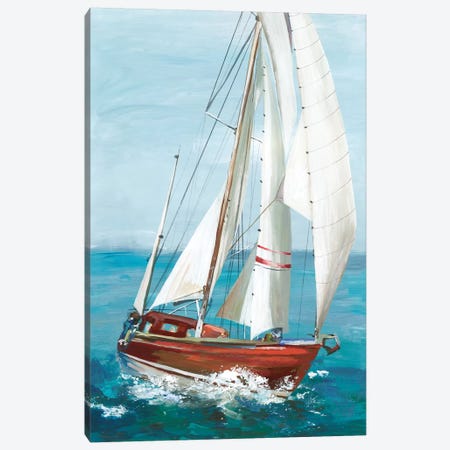Single Sail II Canvas Print #ALP305} by Allison Pearce Canvas Art