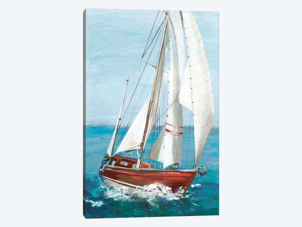 Single Sail II by Allison Pearce 1-piece Canvas Art Print