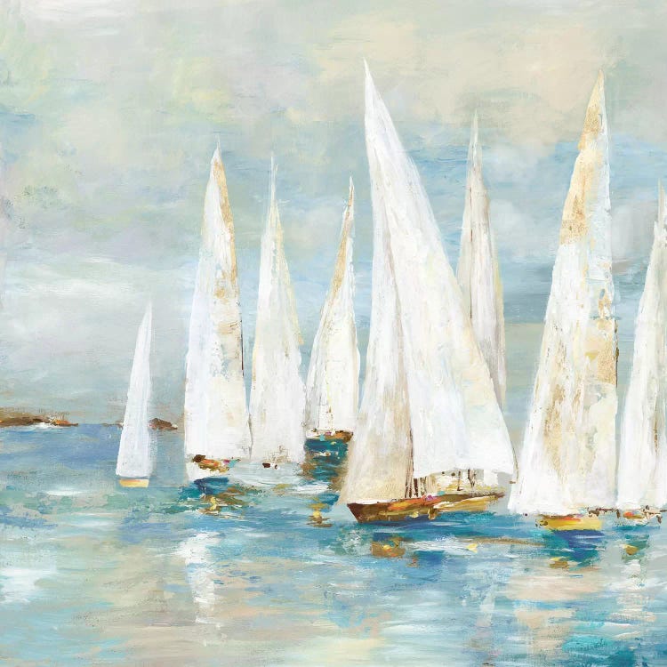 White Sailboats by Allison Pearce wall art