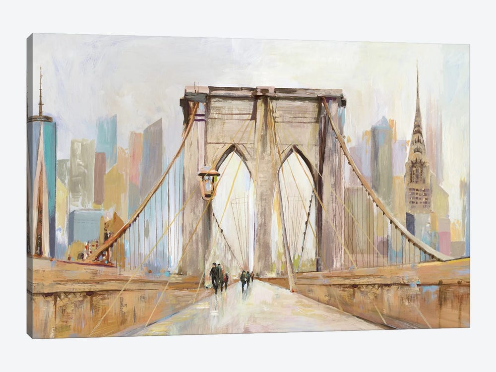Brooklyn Bridge Walkway by Allison Pearce 1-piece Canvas Artwork