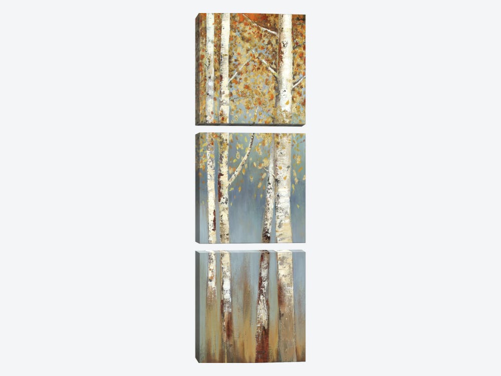 Butterscotch Birch Trees I by Allison Pearce 3-piece Canvas Artwork