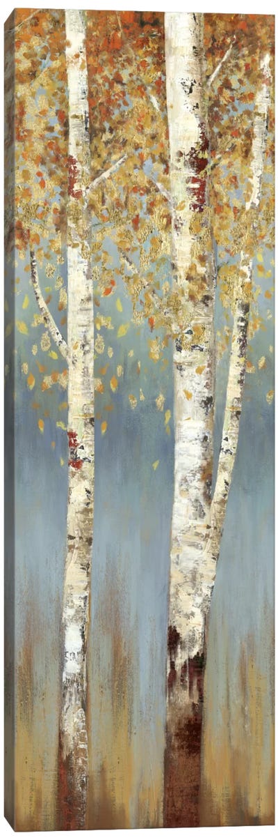 Butterscotch Birch Trees II Canvas Art Print - Home Staging Living Room