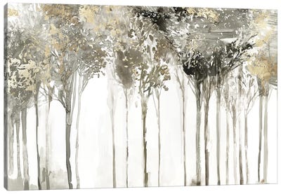 Golden Forest Lookout  Canvas Art Print - Abstract Floral & Botanical Art