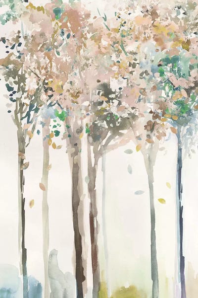 Abstract Floral & Botanical: Golden Trees II  by Allison Pearce