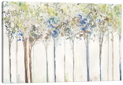 Indigo Ink Trees  Canvas Art Print - Allison Pearce