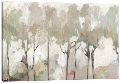Soft Pastel Forest Canvas Art Print - Calm & Sophisticated Living Room Art