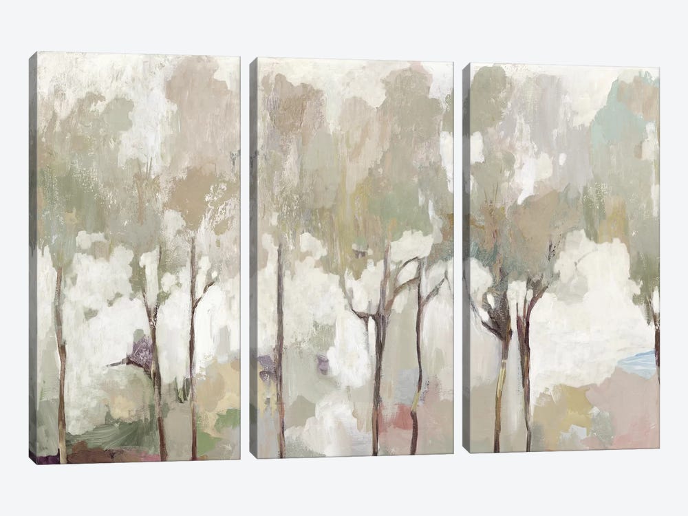 Soft Pastel Forest by Allison Pearce 3-piece Canvas Art