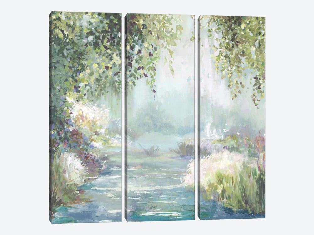Sunny Forest Path by Allison Pearce 3-piece Canvas Artwork