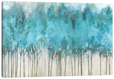 Teal Whisper Canvas Art Print - Forest Art
