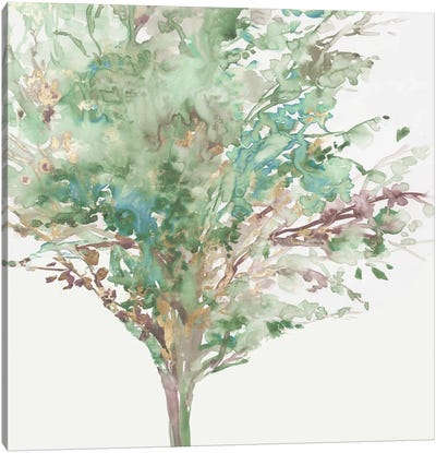 Tree Teal III Canvas Art Print - Allison Pearce
