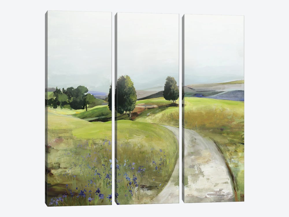 Green Pastoral Landscape by Allison Pearce 3-piece Canvas Artwork