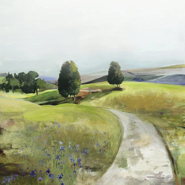 Hillsides: Green Pastoral Landscape by Allison Pearce