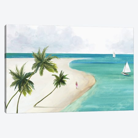 Prestine Beach Canvas Print #ALP452} by Allison Pearce Art Print