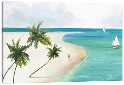 Prestine Beach Canvas Art Print - Allison Pearce