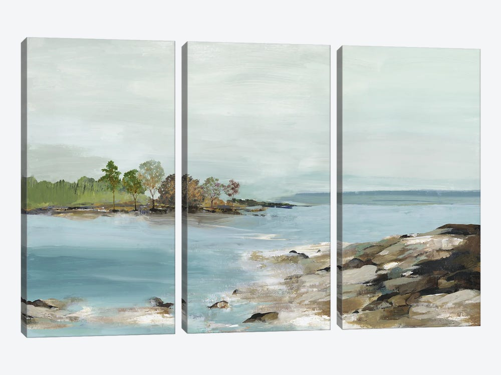 Rocky Beach Views by Allison Pearce 3-piece Canvas Print