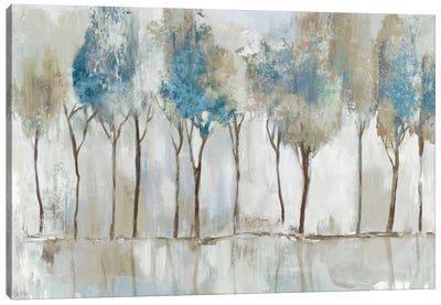 Tall Indigo Trees Canvas Art Print - Allison Pearce