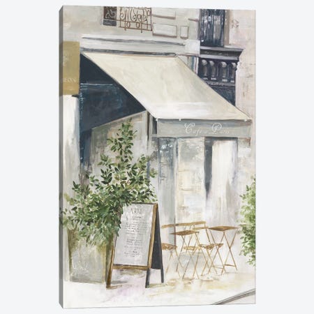 Paris Cafe I Canvas Print #ALP465} by Allison Pearce Canvas Print