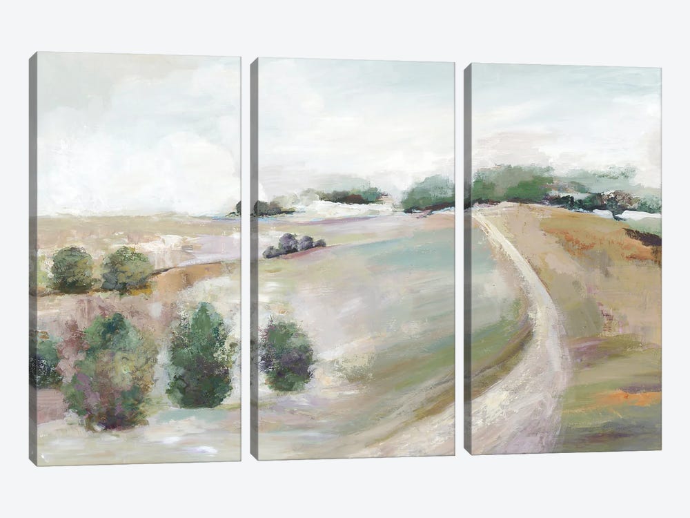 Country Road Hill by Allison Pearce 3-piece Canvas Print