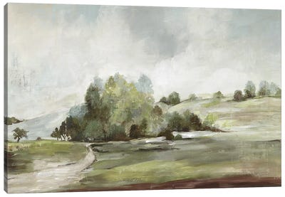 Green Country Road Canvas Art Print - Allison Pearce