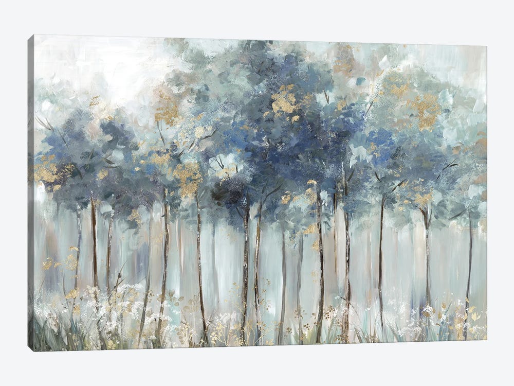 Blue Golden Forest by Allison Pearce 1-piece Canvas Print