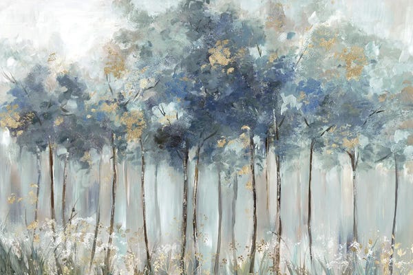 All Turquoise: Blue Golden Forest by Allison Pearce