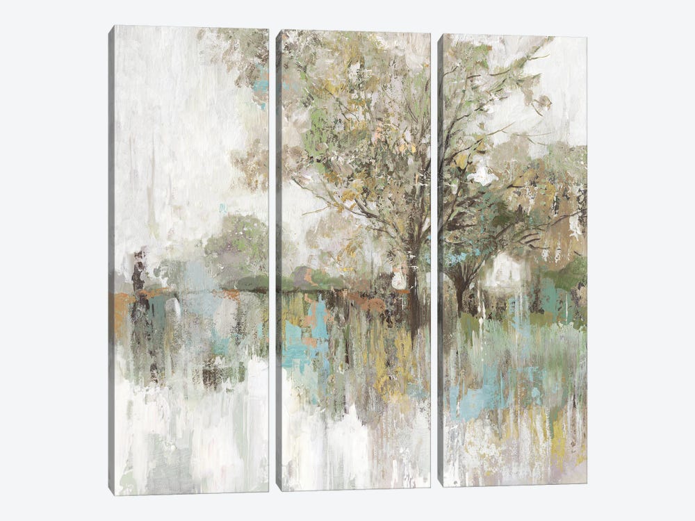 Forest Green Reflection by Allison Pearce 3-piece Canvas Wall Art