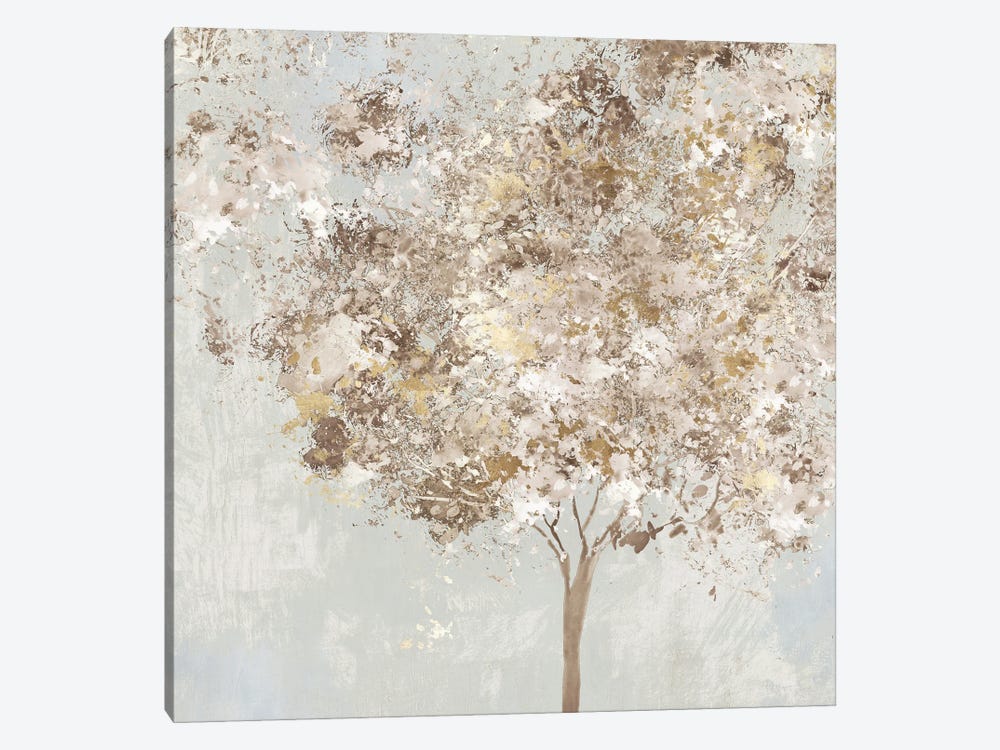 Golden Shimmering Tree by Allison Pearce 1-piece Canvas Print