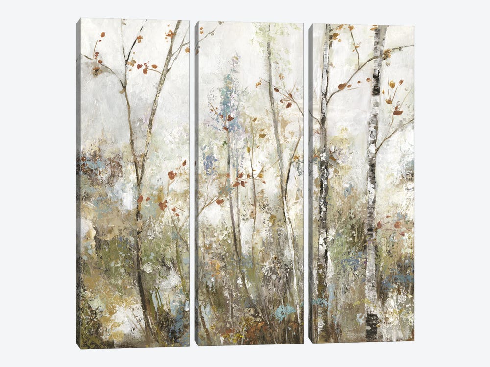 Soft Birch Forest I by Allison Pearce 3-piece Canvas Art Print