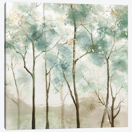 Sunny Green Forest Canvas Print #ALP485} by Allison Pearce Art Print