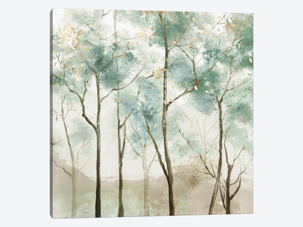 Sunny Green Forest by Allison Pearce 1-piece Canvas Wall Art