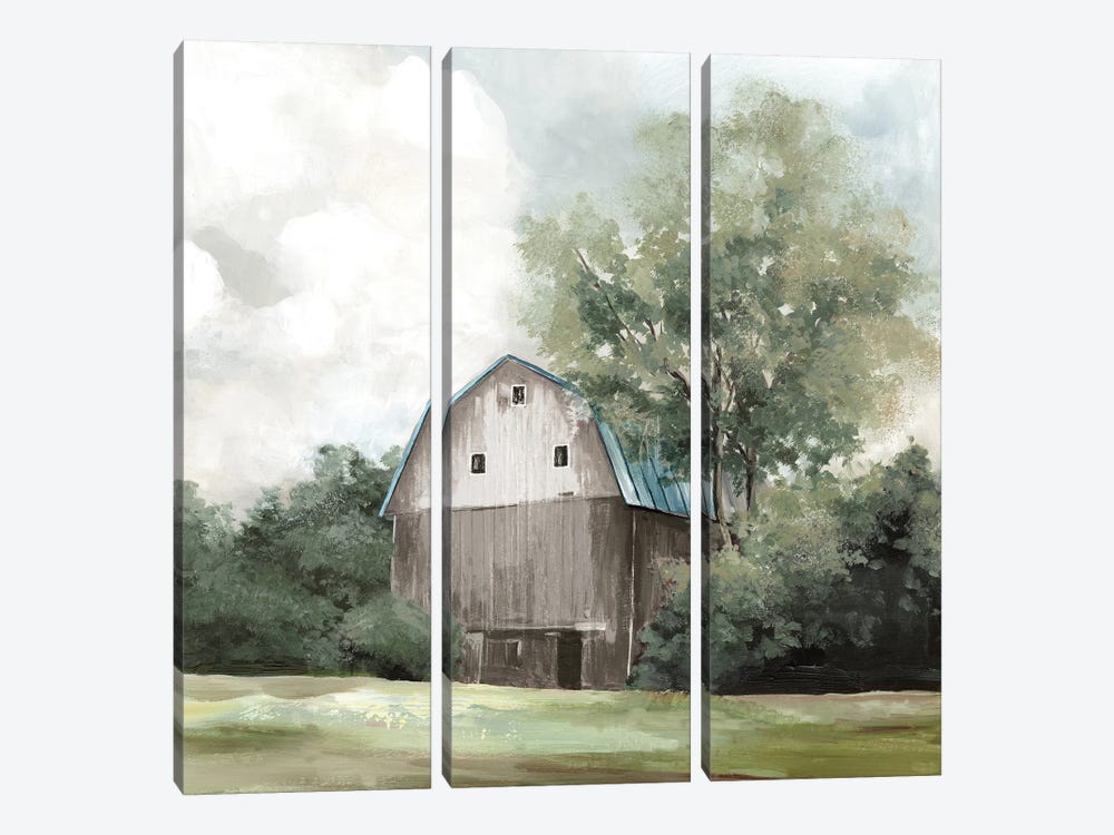 Grey Barn by Allison Pearce 3-piece Canvas Art Print