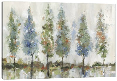 Reflection Forest Canvas Art Print - Tree Art