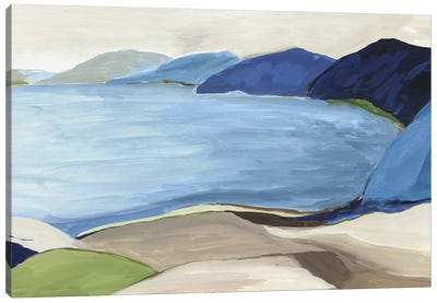 Beach Island Canvas Art Print - Abstract Landscapes Art