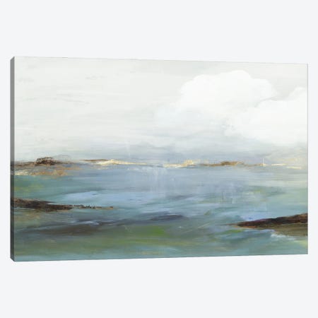 Blue Shore Serene Canvas Print #ALP490} by Allison Pearce Canvas Print