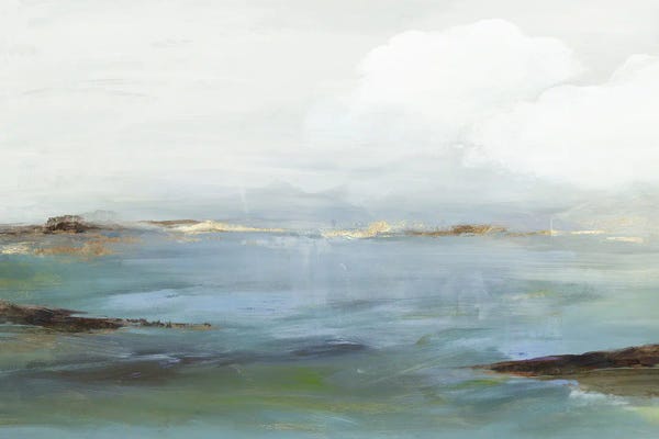 Coastal & Ocean Abstracts: Blue Shore Serene by Allison Pearce